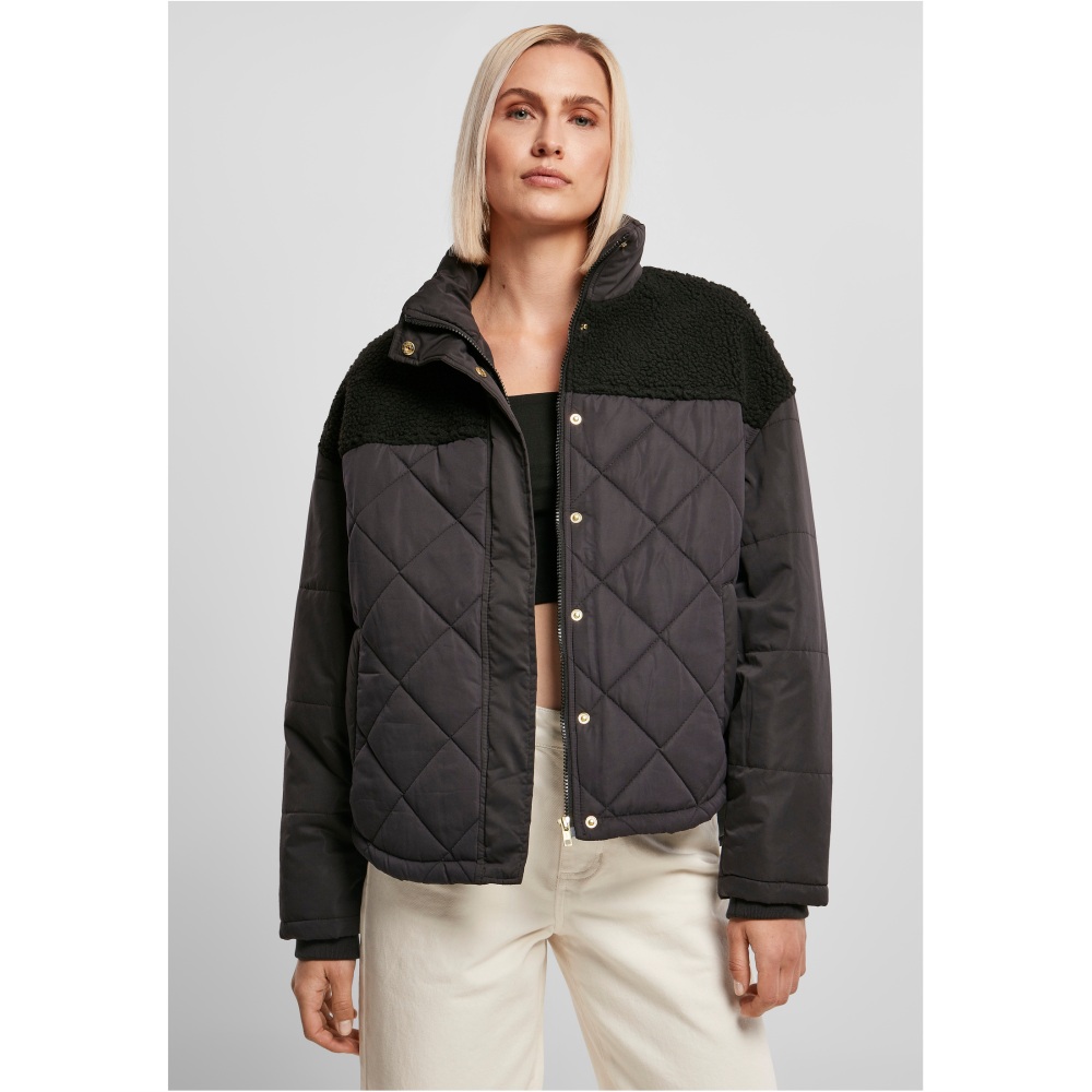 Urban Classics - Oversized Diamond Quilt Puffer jacket - Black